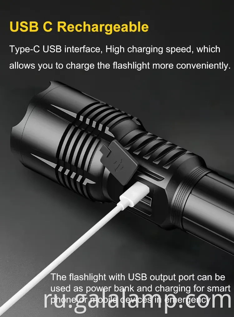 Высокая мощность, сильное световое цифровое отображение многофункциональное, многоуровневое регулируемое фонарик